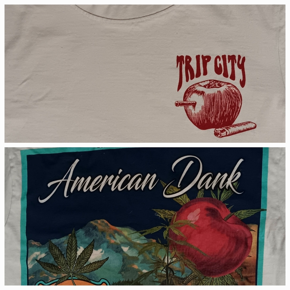 Trip City American Dank t-shirt NEW apple pipe matijuana pot